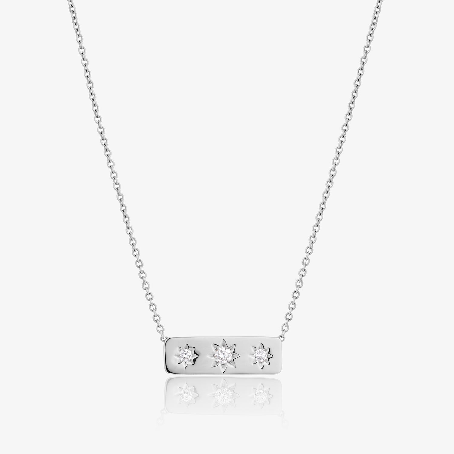 Triple Star Diamond Bar Necklace – Eredita